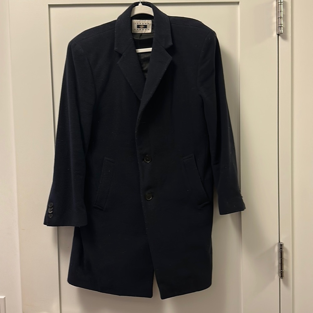 Dark navy men’s peacoat